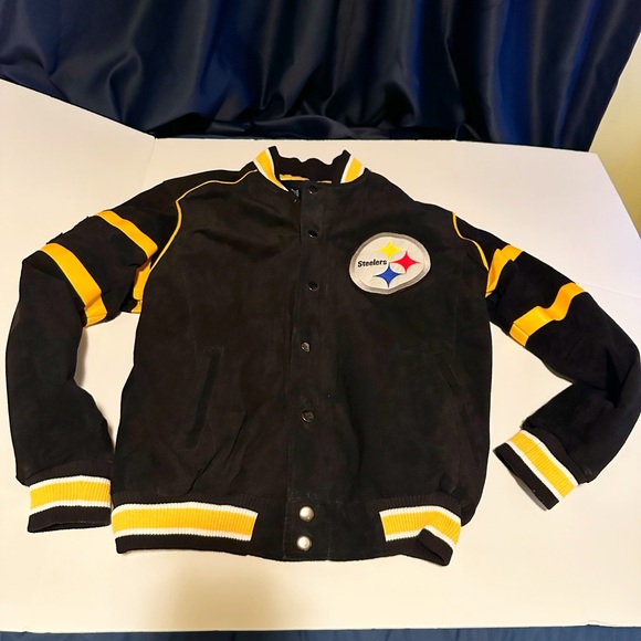 NFL Pittsburgh Steelers Heavy Varsity Jacket Size Medium - Picture 3 of 9
